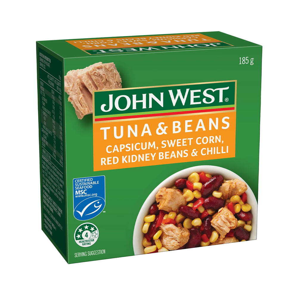 John West Tuna Capsicum Corn Kidney Beans & Chili 185g