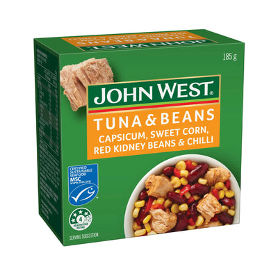 John West Tuna Capsicum Corn Kidney Beans & Chili 185g