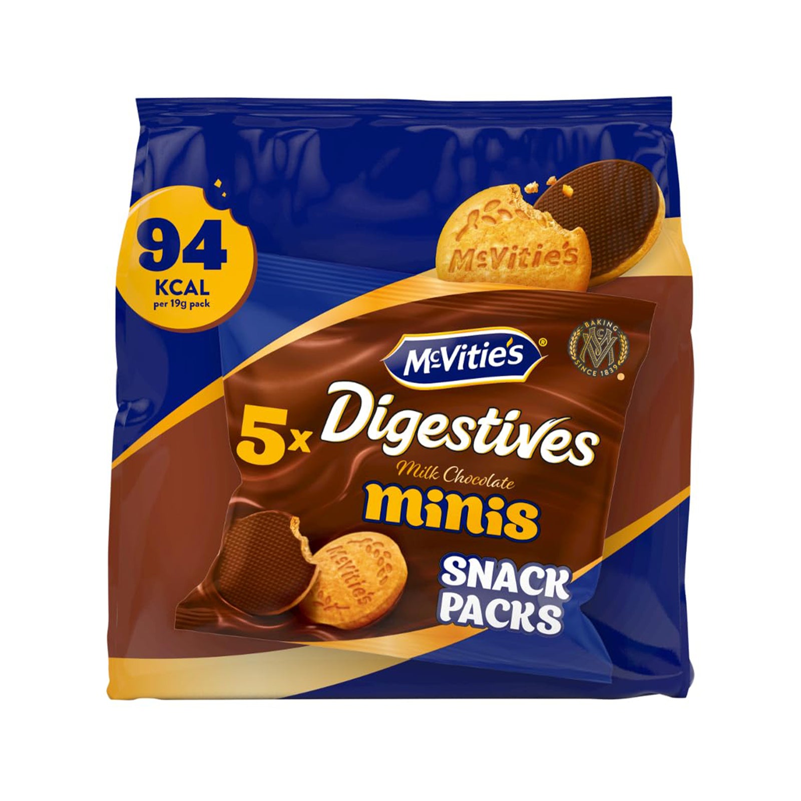 Mcvities Mini's Milk Chocolate Digest Snack 5pcs/pack