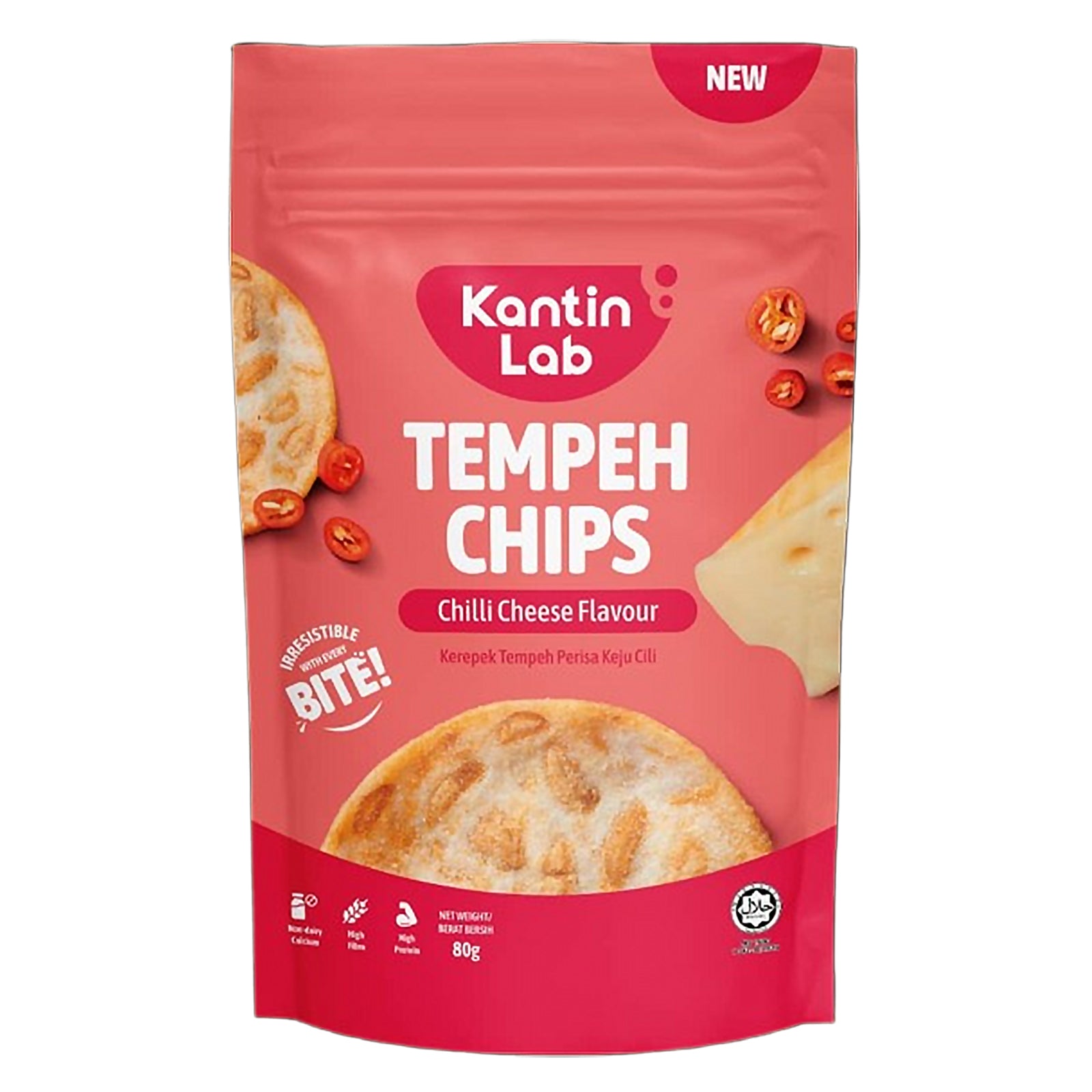 Kantin Lab Chili Cheese Flavoured Tempeh Chip 100g