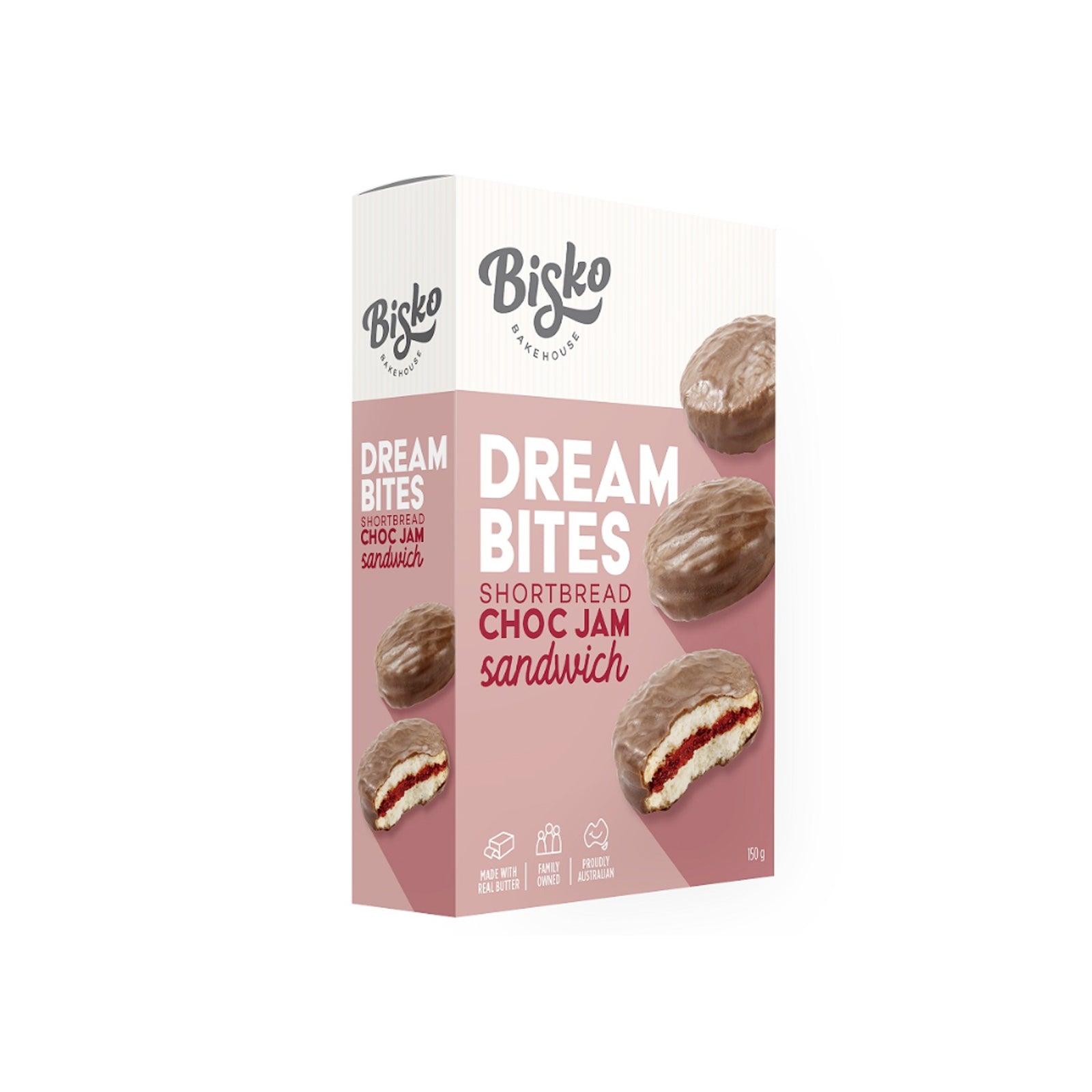 Bisko Bakehouse Shortbread Chocolate Jam Sandwich 150g