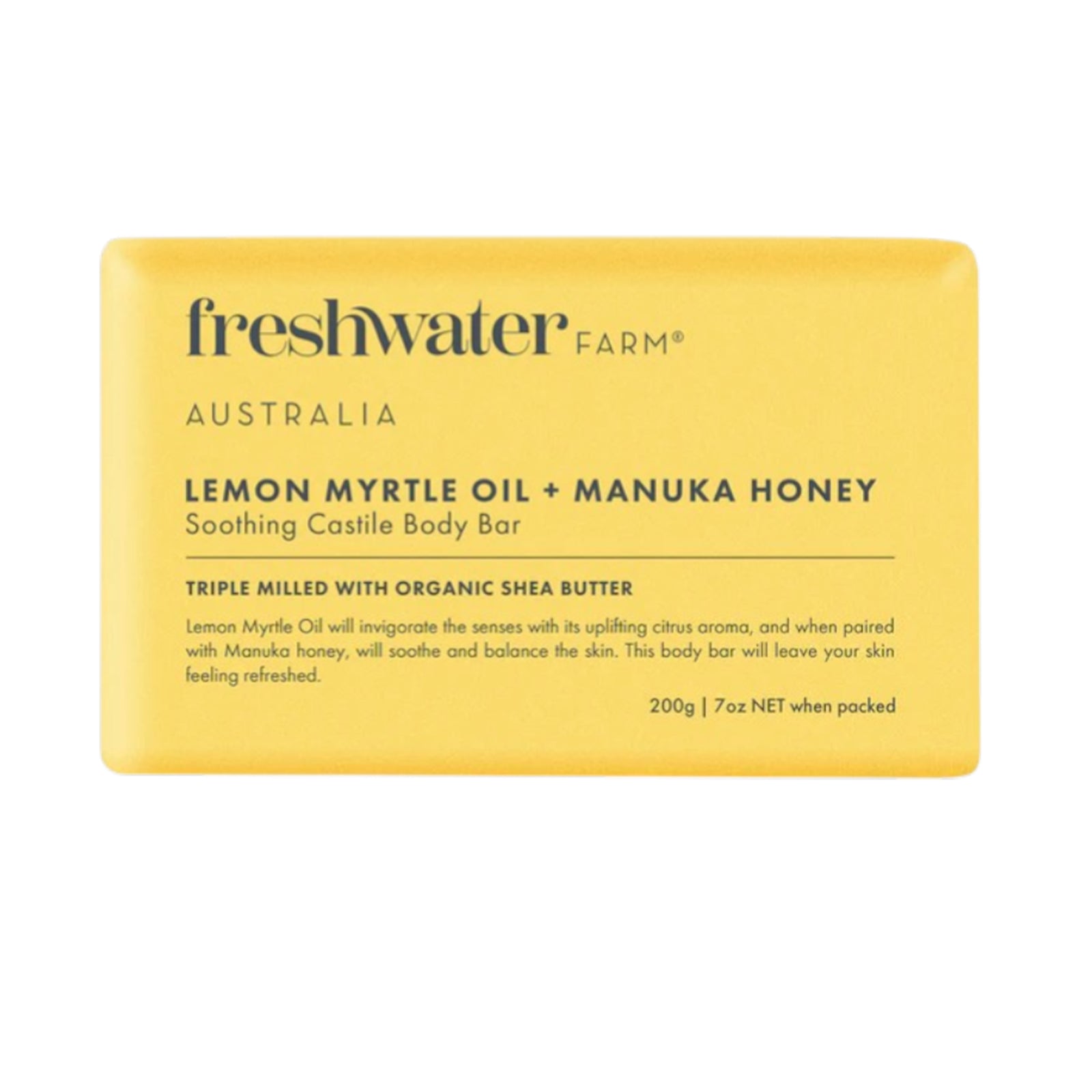 Freshwater Lemon Myrtle Oil and Manuka Honey Soap Bar 200g