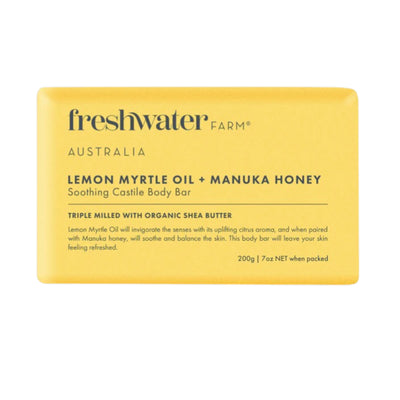 Freshwater Lemon Myrtle Oil and Manuka Honey Soap Bar 200g
