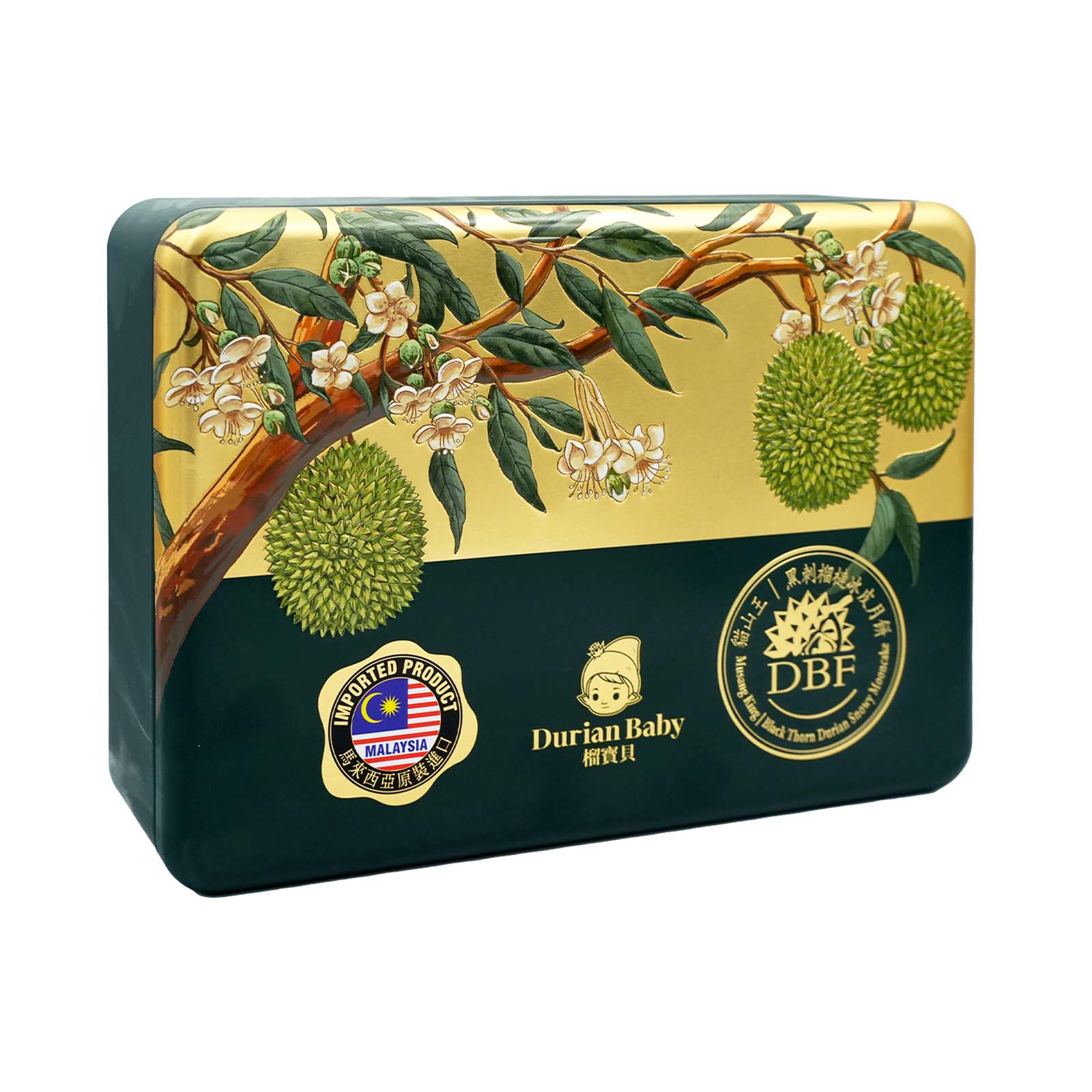 Durian Baby and Friends Black Thorn Durian Snowy Mooncake 60g x 6