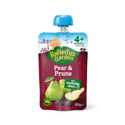 Raffertys Garden Smooth Pear and Prune Baby Food 120g