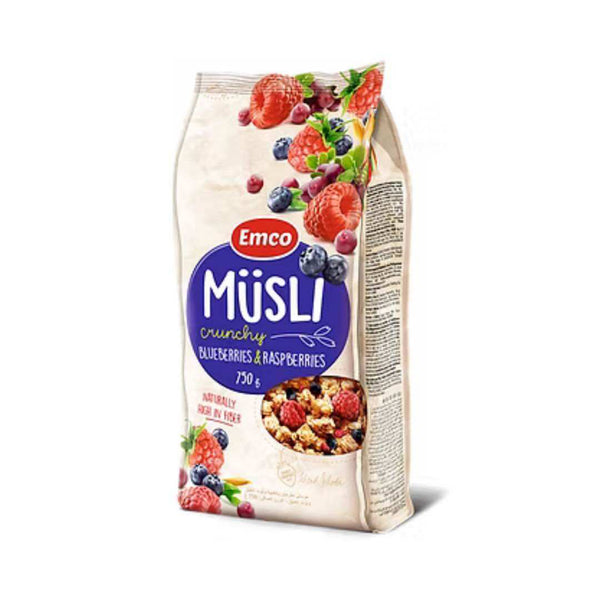 Emco Crunchy Muesli Blueberry & Raspberry 750g