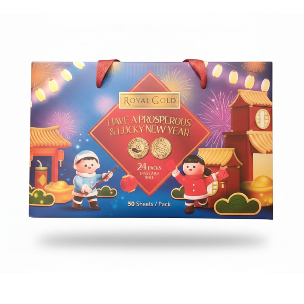 Royal Gold Festive Travel Pack Tissue 3ply 24 x 50