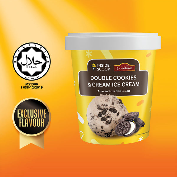 Grab Signatures Inside Scoop Double Cookies & Cream 473ml (highest price)