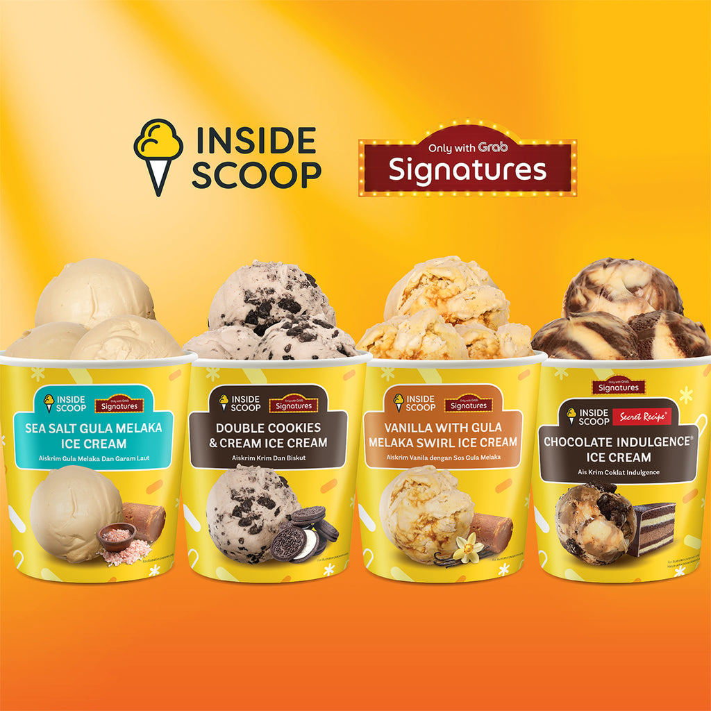 Grab Signatures Inside Scoop Double Cookies & Cream 473ml