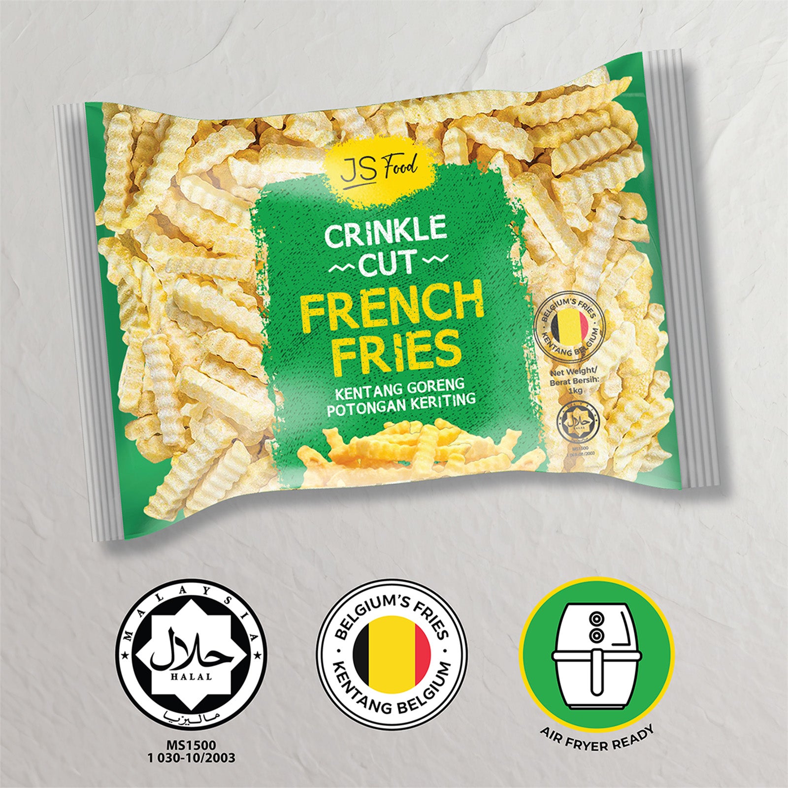 JS Food Crinkle Cut French Fries 1kg