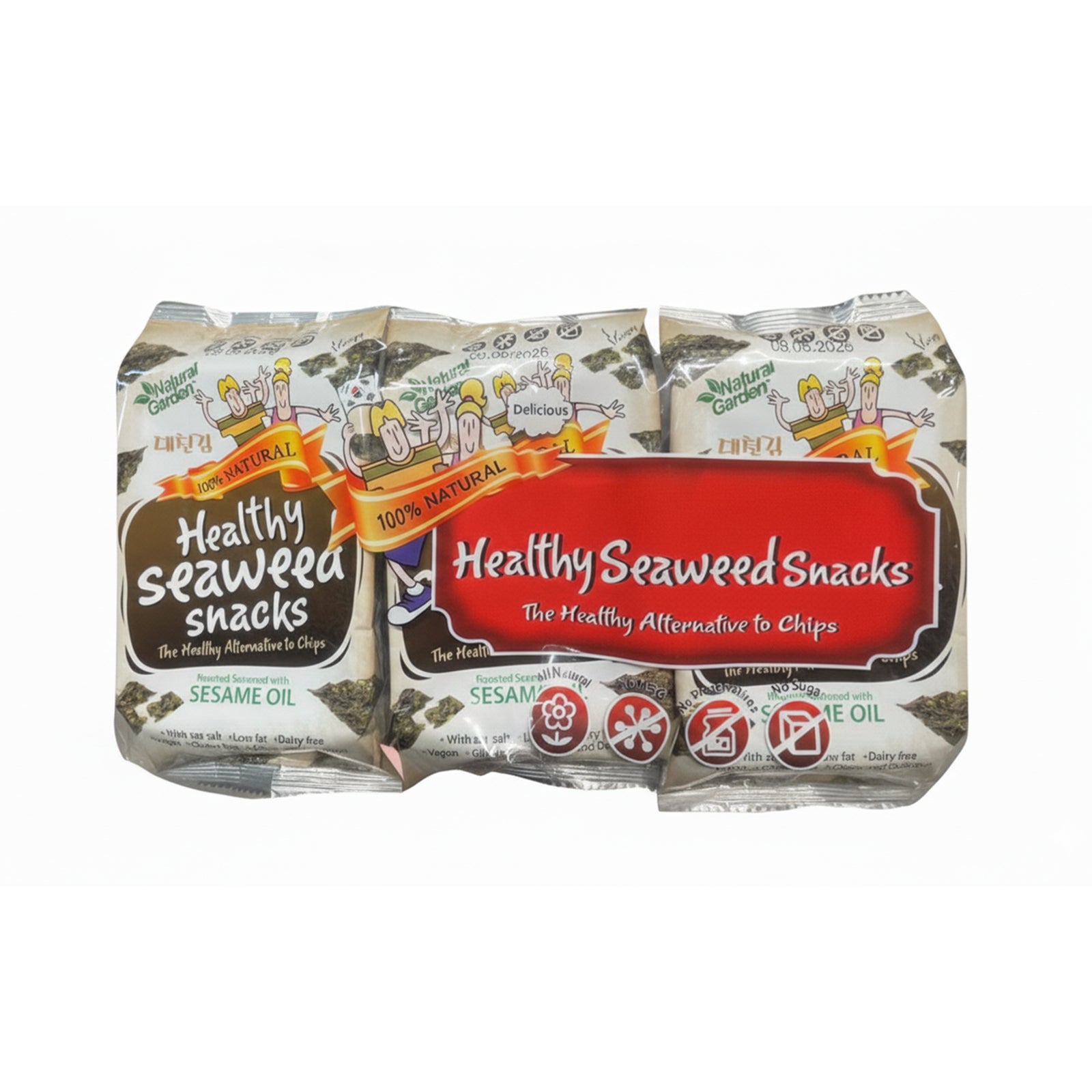 Natural Garden Seaweed Original 3pcs/pack