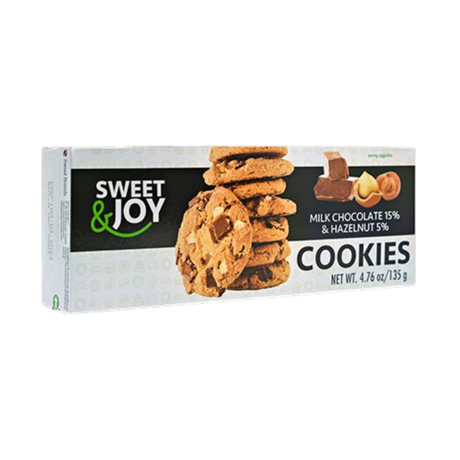 S&J Cookies with Milk Chocolate & Hazelnut 135g