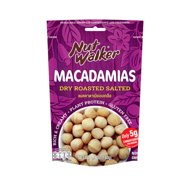 Nut Walker Dry Roasted Salted Macadamias 140g