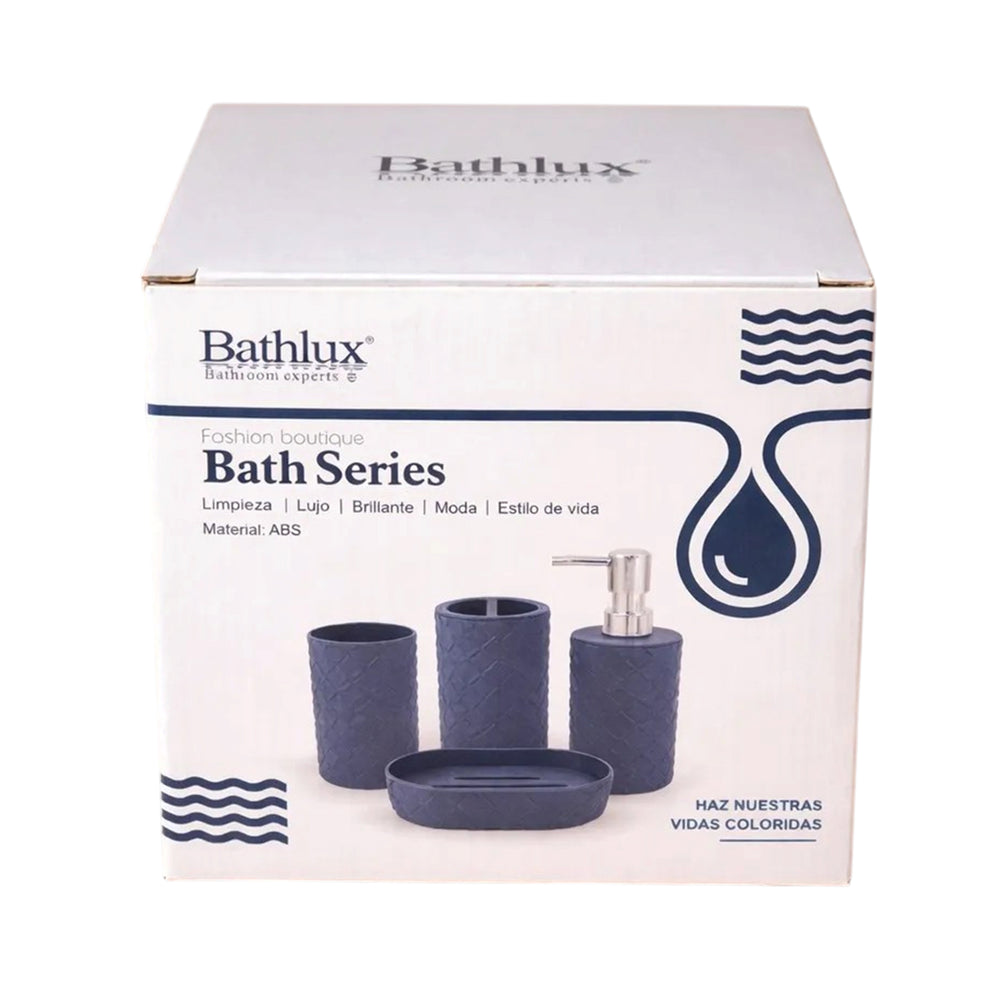 Bathlux 71917 4Pcs Bathroom Set-Blu