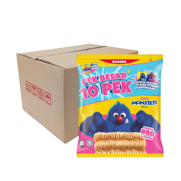 Mamee Monster Noodle Snacks BBQ Flavour Family Pack 20g x 10 (highest price)