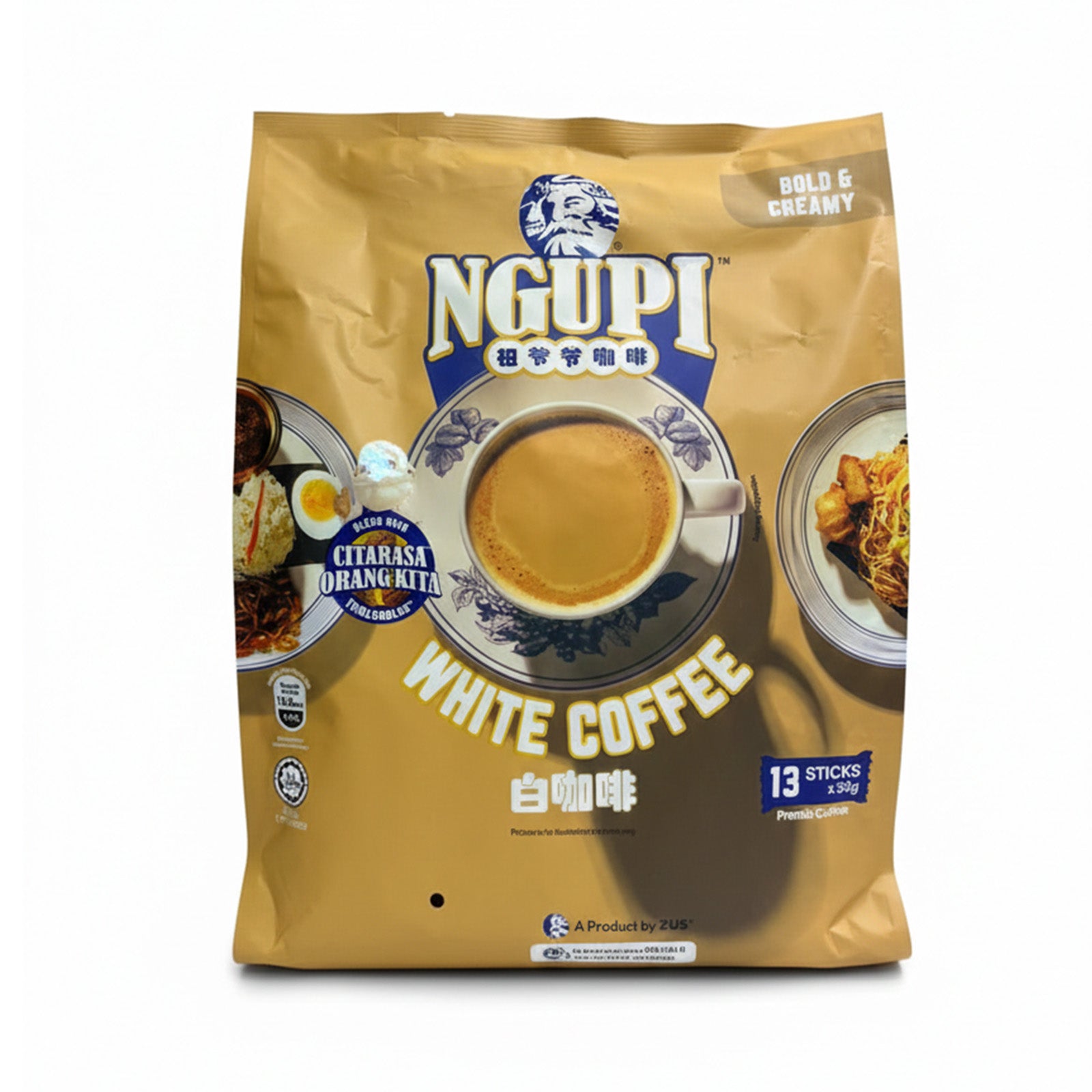 Zus Ngupi Instant Premix White Coffee 13pcs/pack
