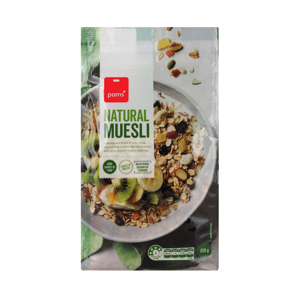 Pams Muesli Natural 650g