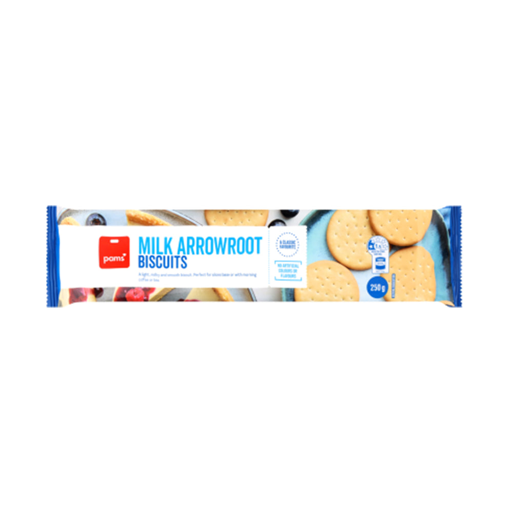 Pams Value Biscuits Milk Arrowroot 250g