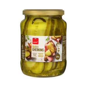 Pams Gherkins Sandwich Sliced 670g