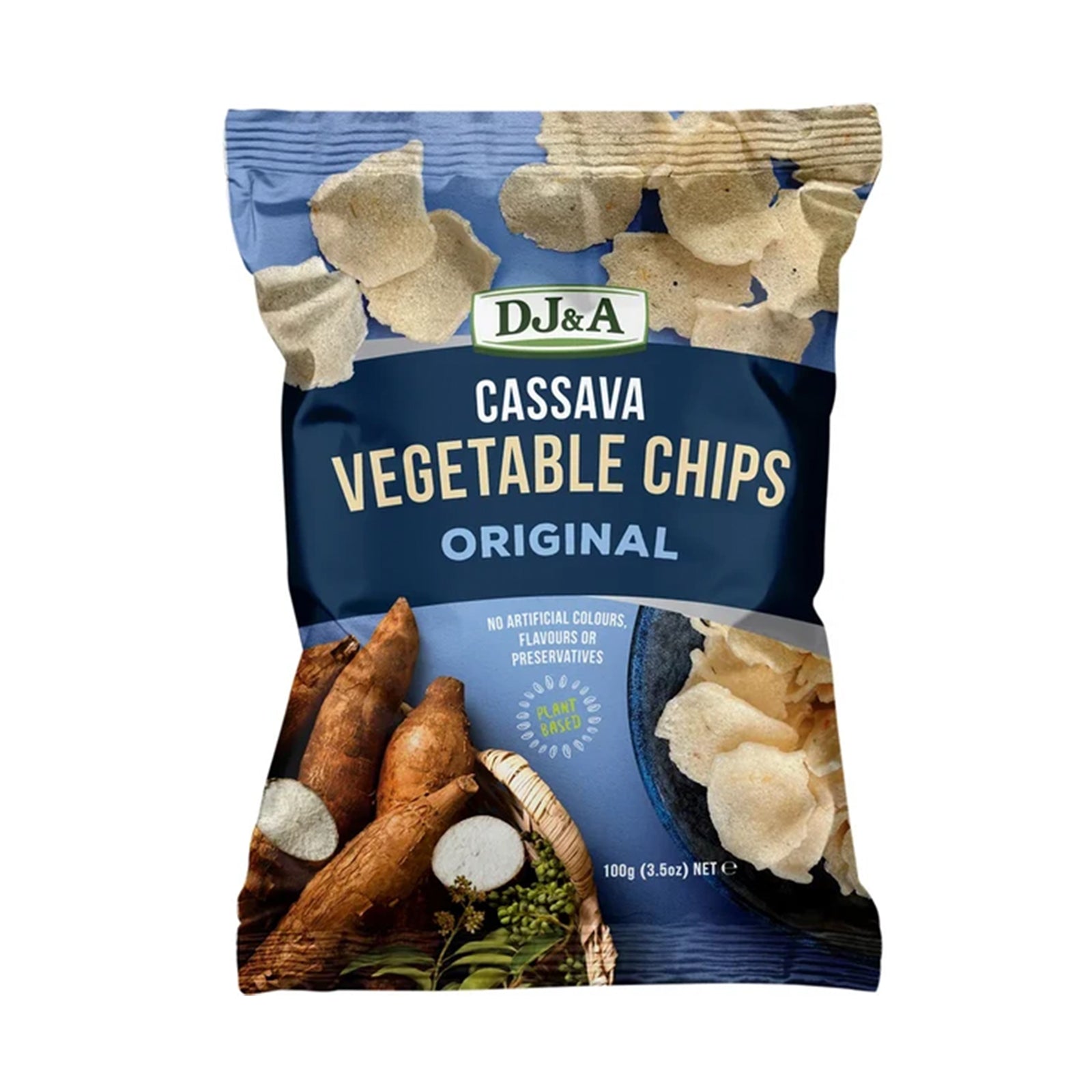 DJ and A Cassava Vegetable Chips Original 100g