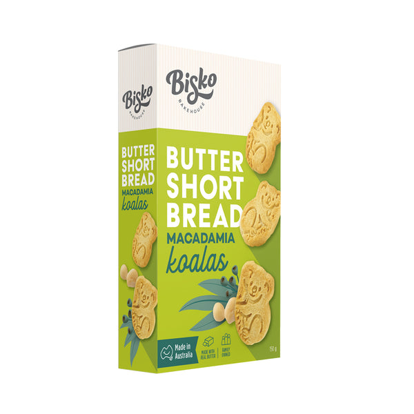Bisko Bakehouse Shortbread Macadamia Koalas 150g