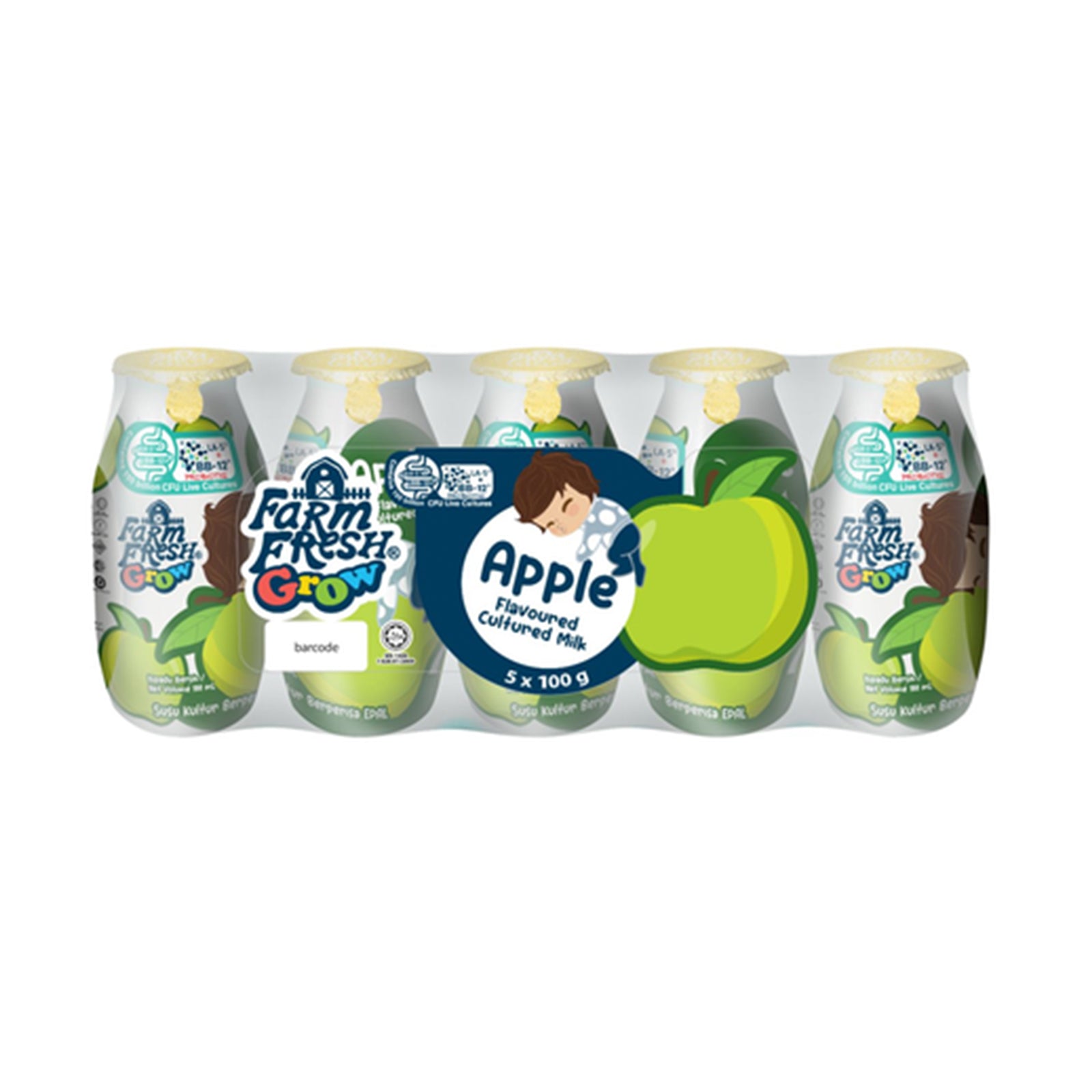 Farm Fresh Grow Grow Apple Cultured Milk 100ml x 5
