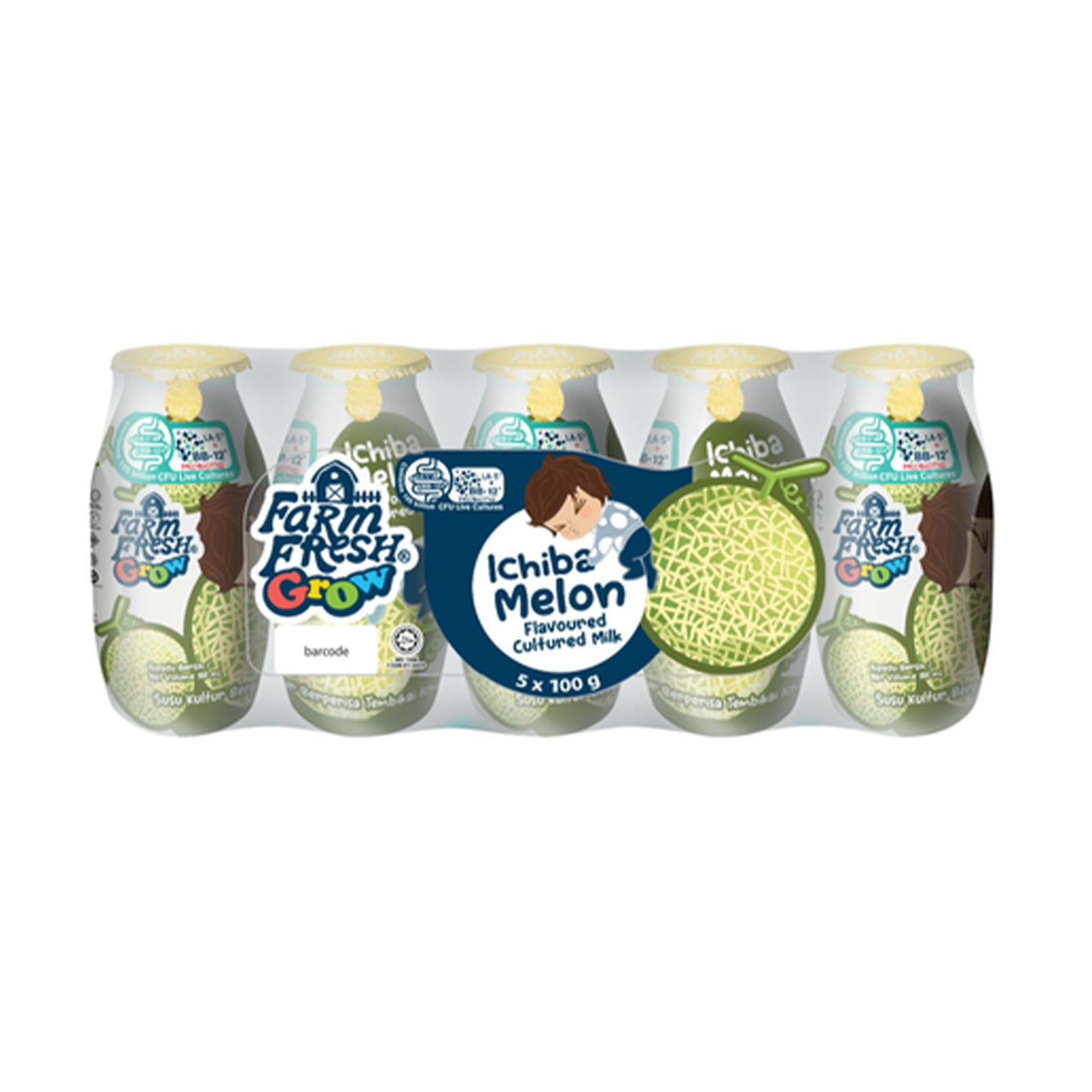 Farm Fresh Grow Ichiba Melon Cultured Milk 100ml x 5