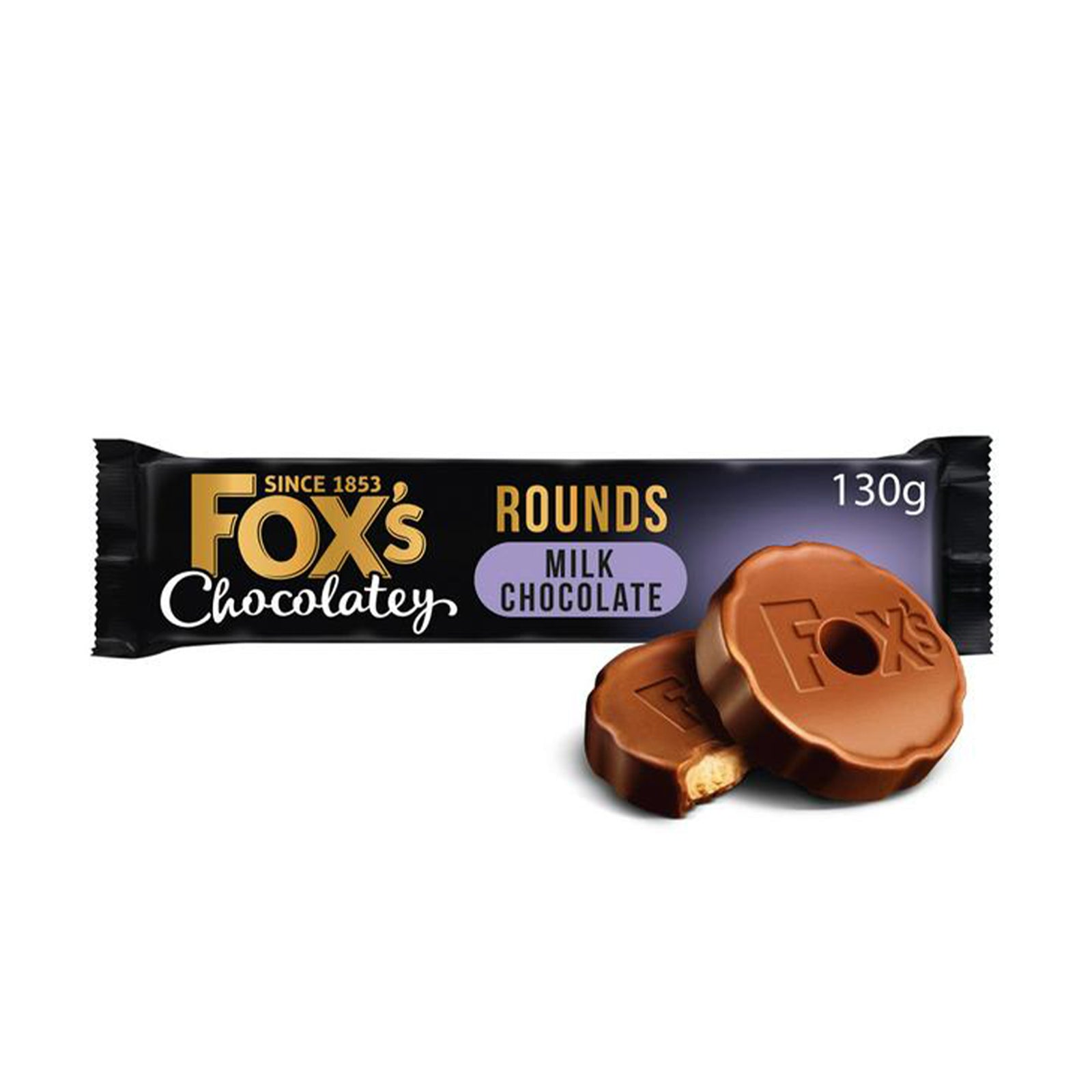 Foxs Chocolatey Toffee Rounds 130g