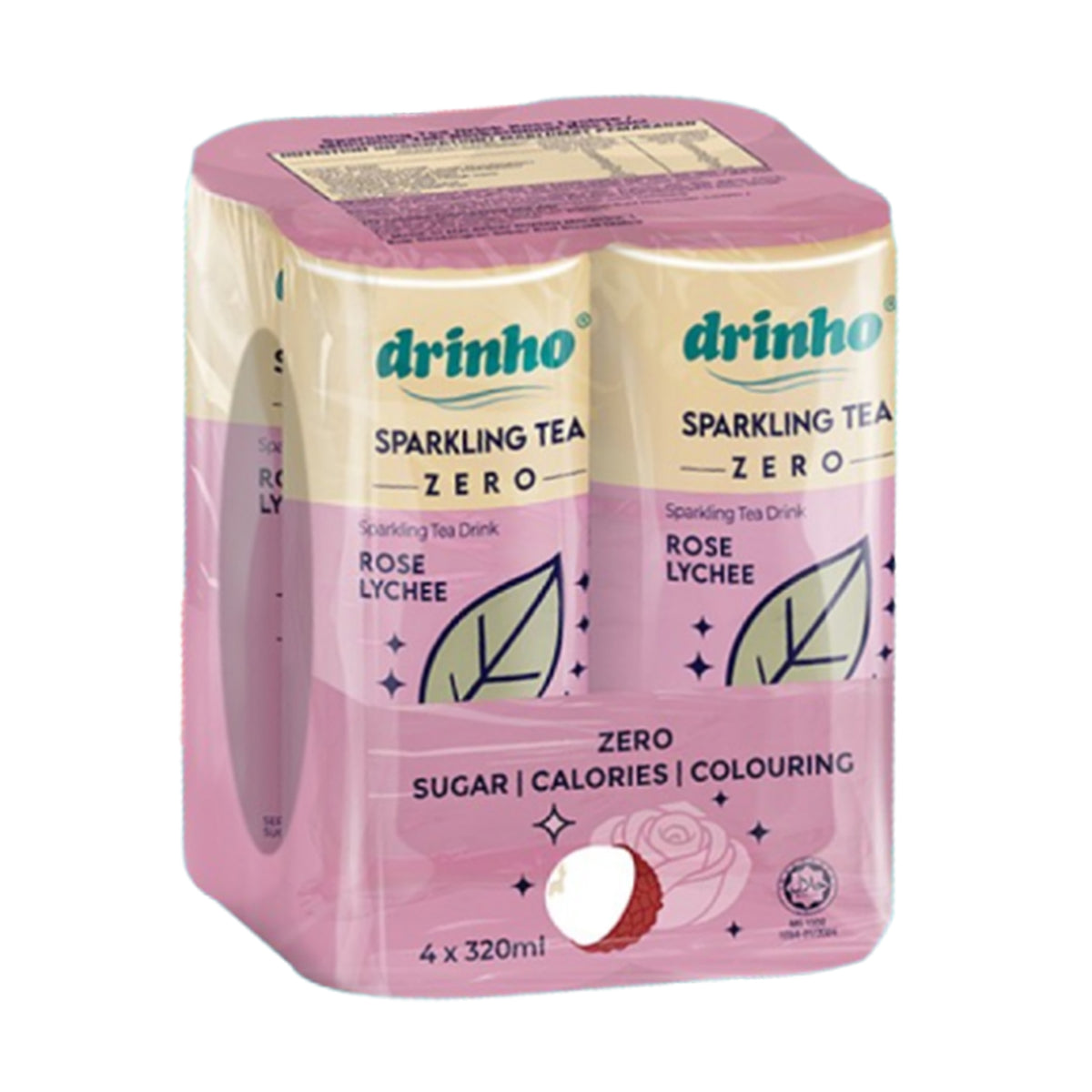 Drinho Sparkling Tea Rose Lychee 320ml
