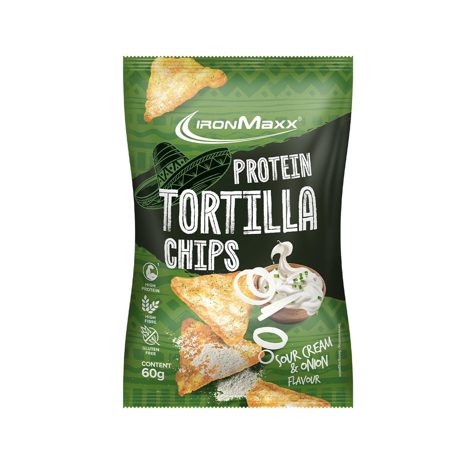 Ironmaxx Protein Tortilla Chips Sour Cream and Onion 60g