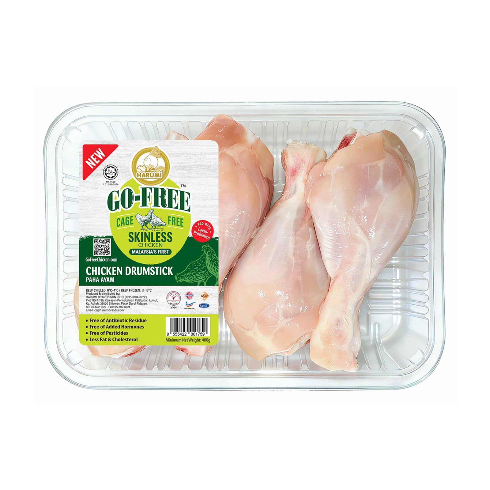 Harumi GoFree Skinless Chicken Drumstick 400g