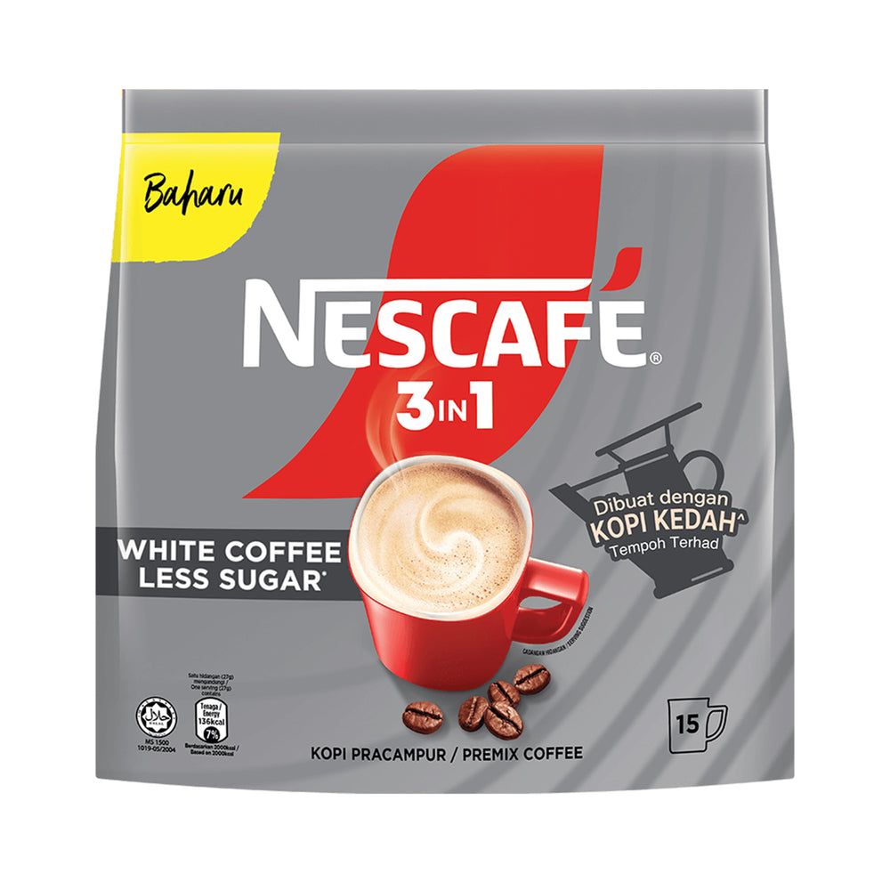 Nescafe 3in1 White Coffee Less Sugar 27g x 15