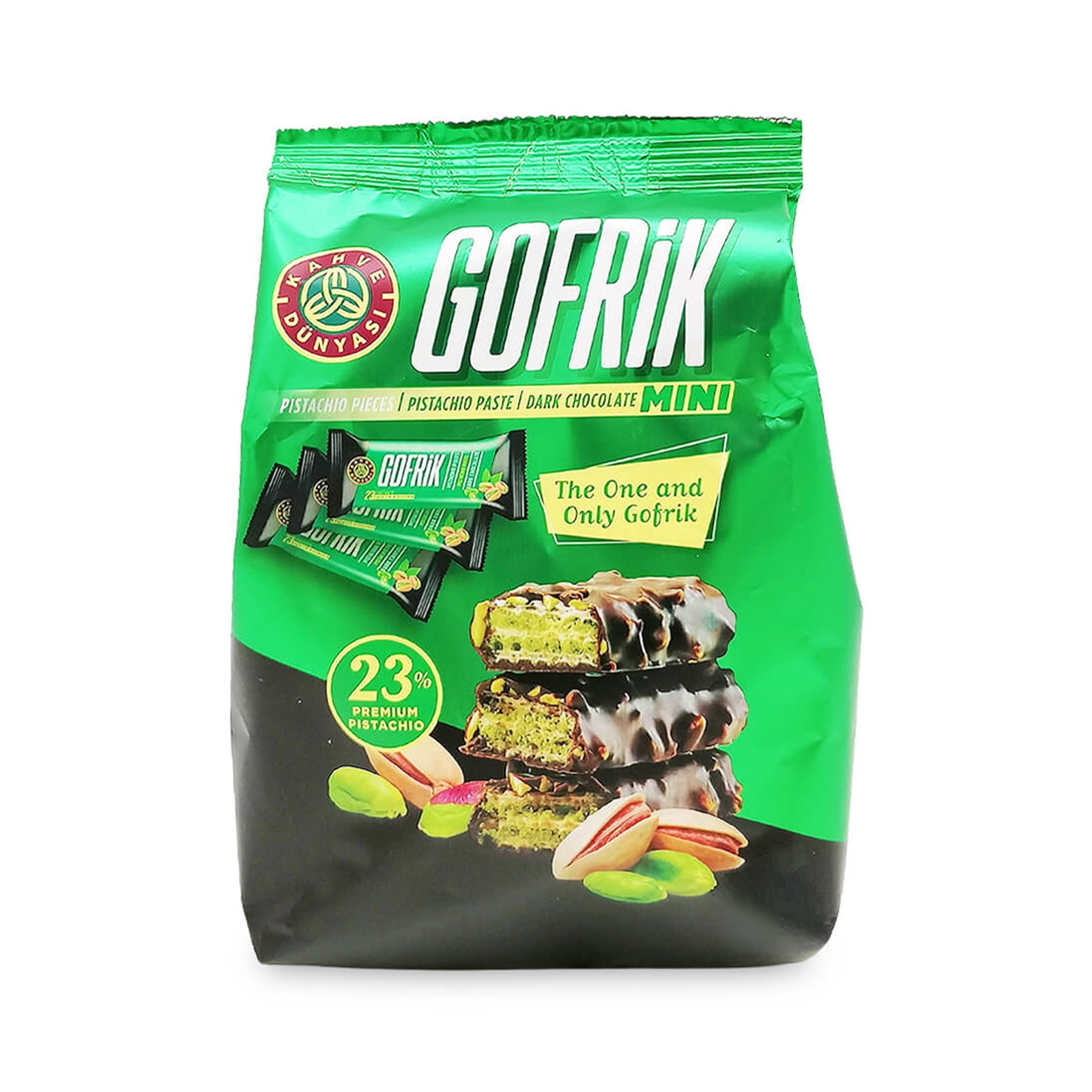 Kahve Gofrik Dark Chocolate with Pistachio 125g