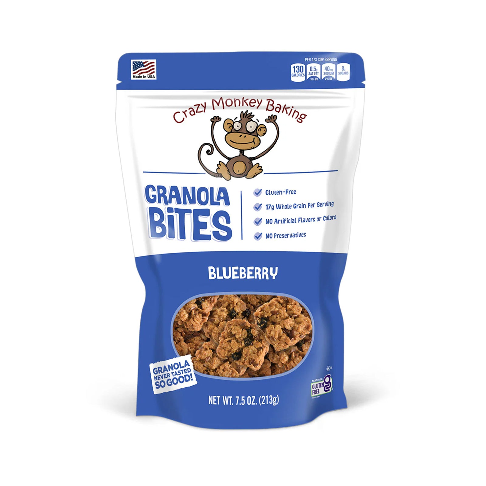 Crazy Monkey Blueberry Granola Bites 213g