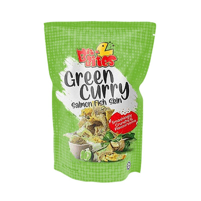 Bit-Bites Green Curry Salmon Fish Skin 80g