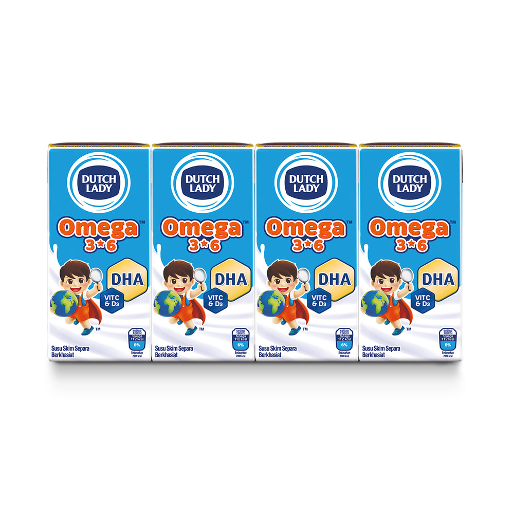 Dutch Lady Omega 3 & 6 Milk 180ml x 4
