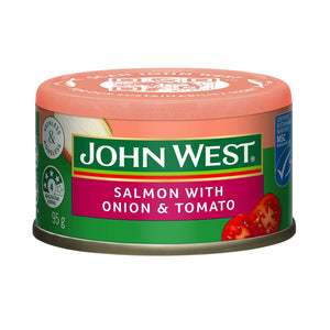John West Skinless & Boneless Salmon Tomato & Onion 95g