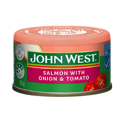 John West Skinless & Boneless Salmon Tomato & Onion 95g