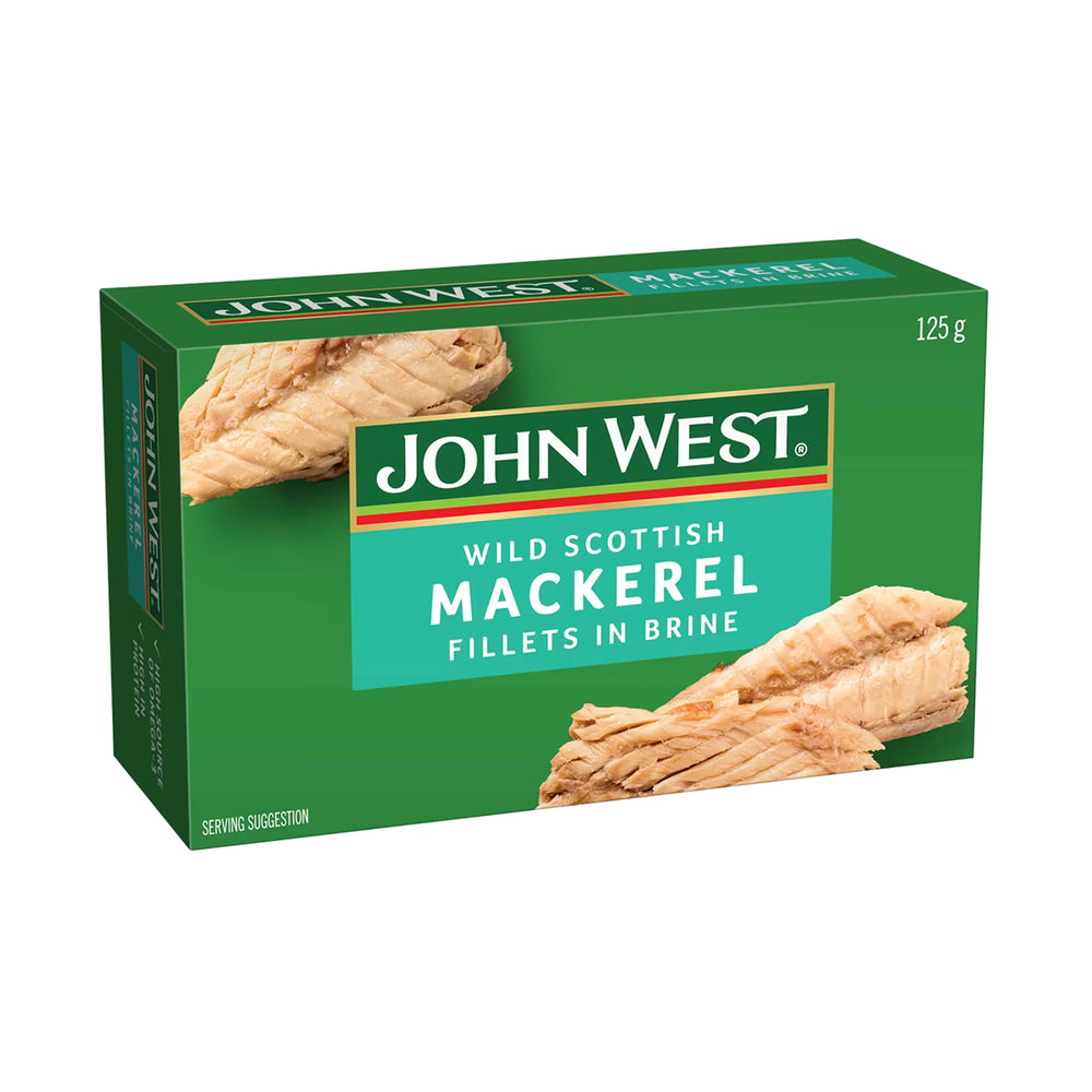 John West Wild Scottish Mackerel Fillet in Brine 125g