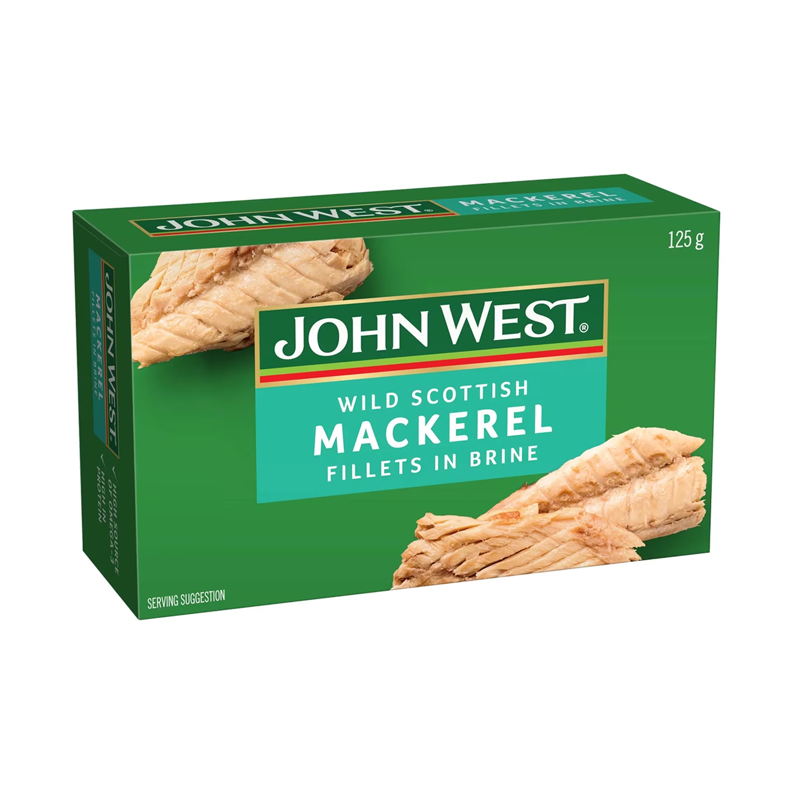 John West Wild Scottish Mackerel Fillet in Brine 125g