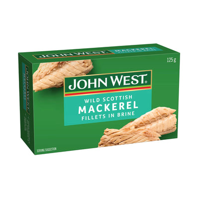 John West Wild Scottish Mackerel Fillet in Brine 125g