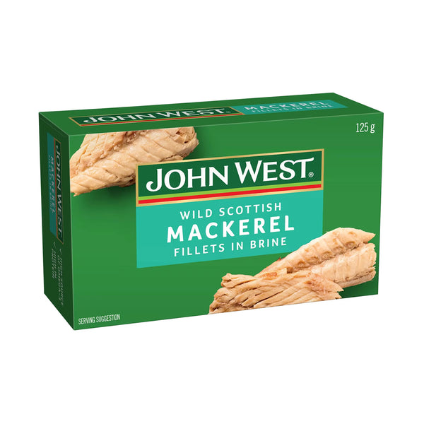 John West Wild Scottish Mackerel Fillet in Brine 125g