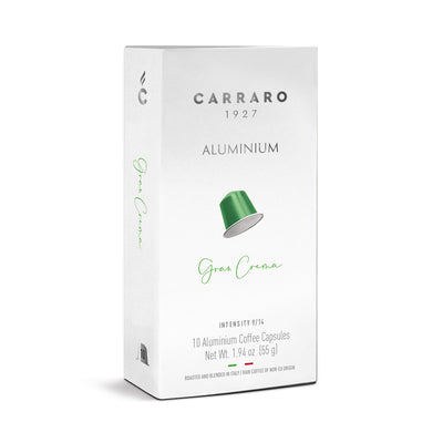 Carraro Gran Crema Aluminum Capsules 5.5g x 10