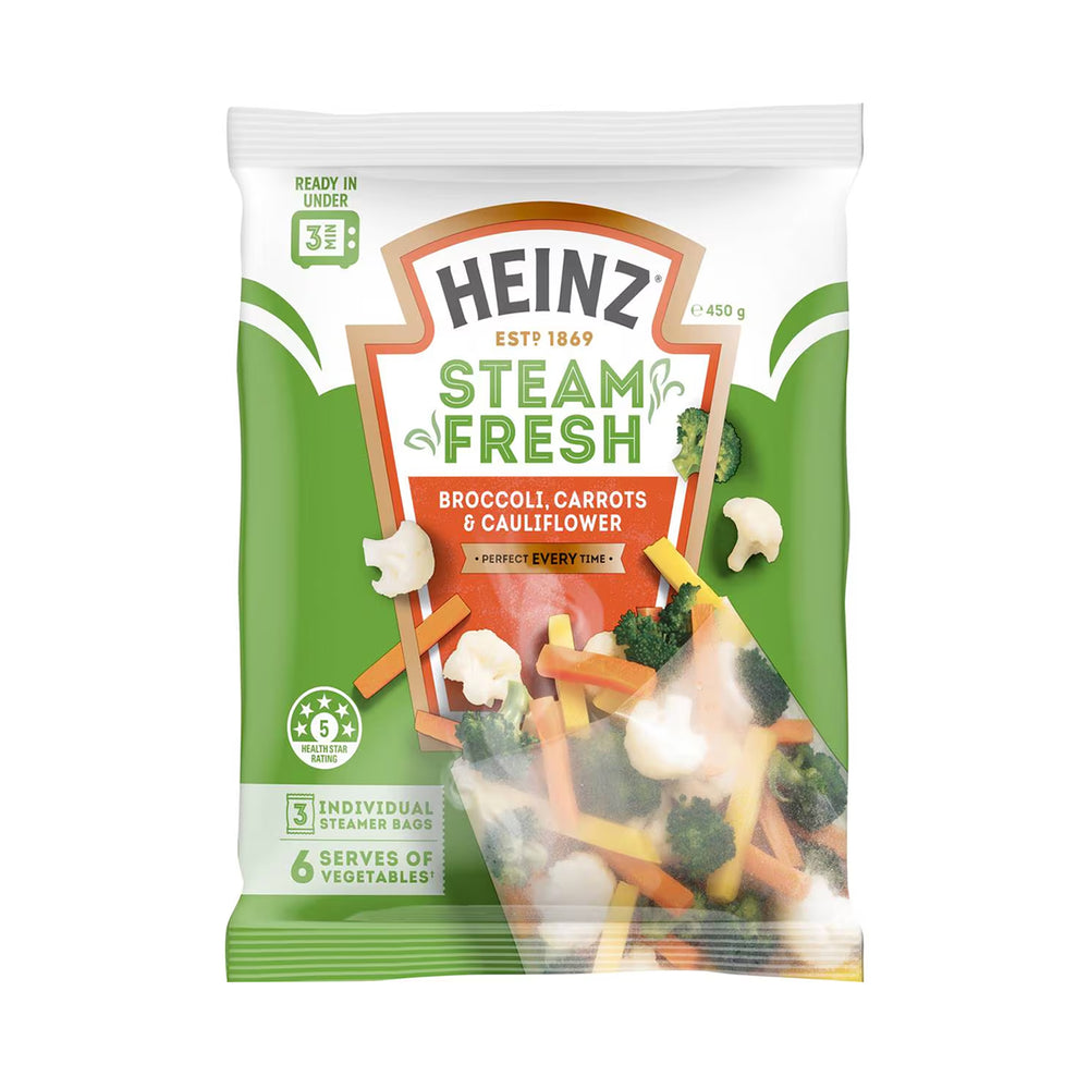 Heinz SteamFresh Broccoli Carrot & Cauliflower 450g