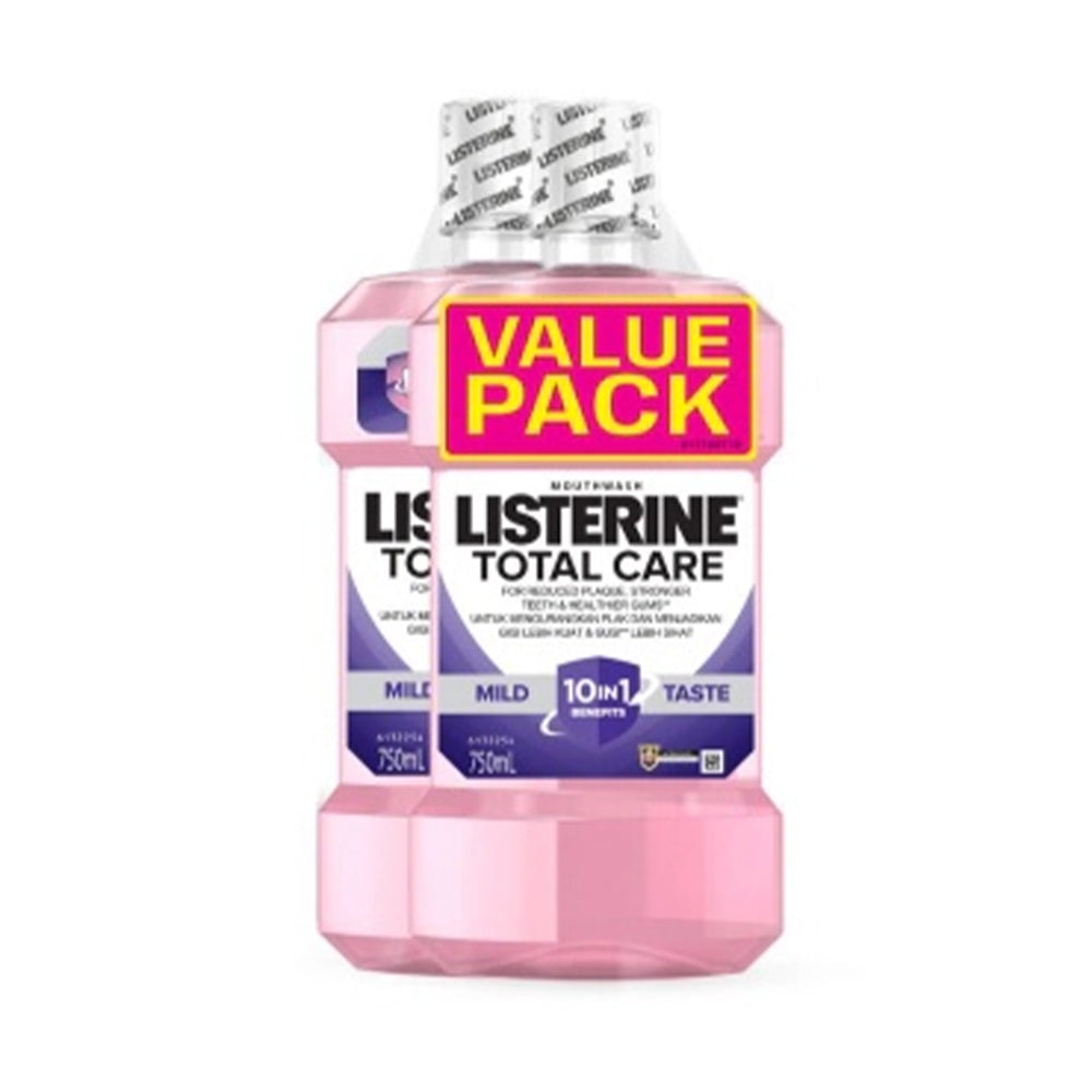 Listerine Total Care Mild Taste Mouthwash 750ml x 2