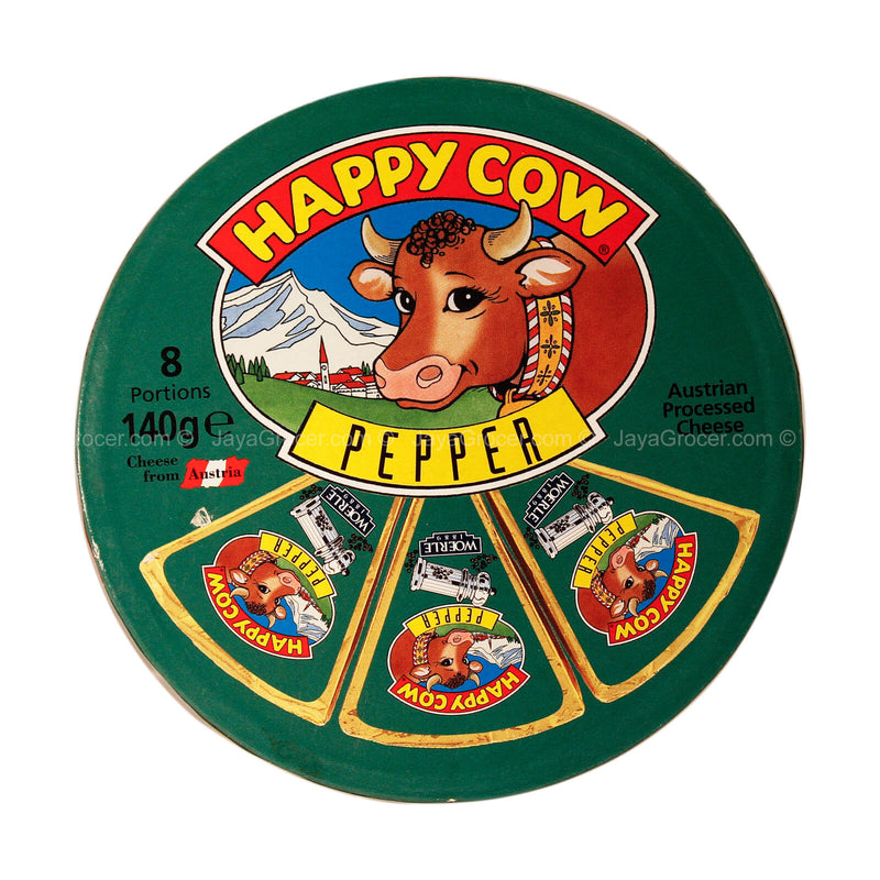 Happy Cow Triangles of Processed Pepper Cheese 140g