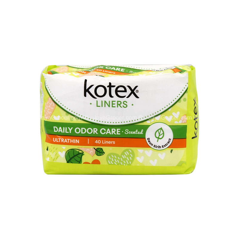 Kotex Liners Ultrathin Daily Odor Care Scented with Daun Sirih Extract 40pcs
