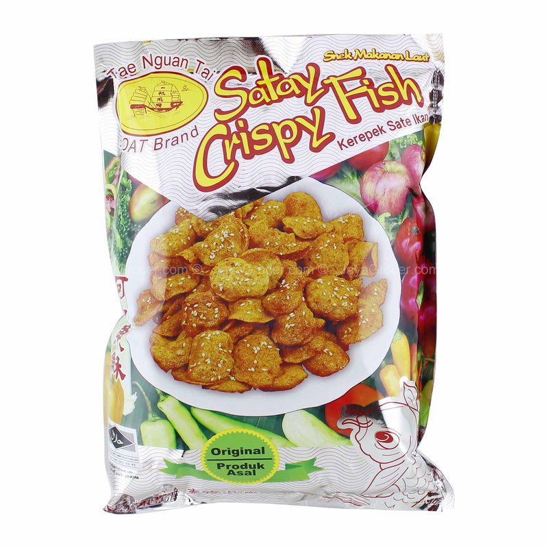 Tae Nguan Tai Boat Brand Satay Crispy Fish Chips 340g