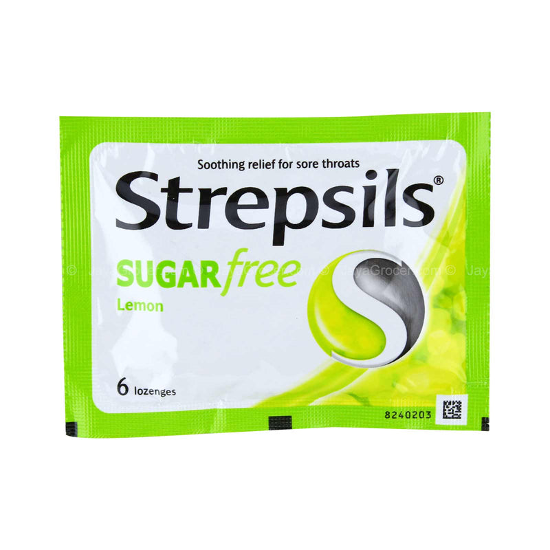 Strepsils Sugar Free Lemon Sore Throat Relief Lozenges 1 pack