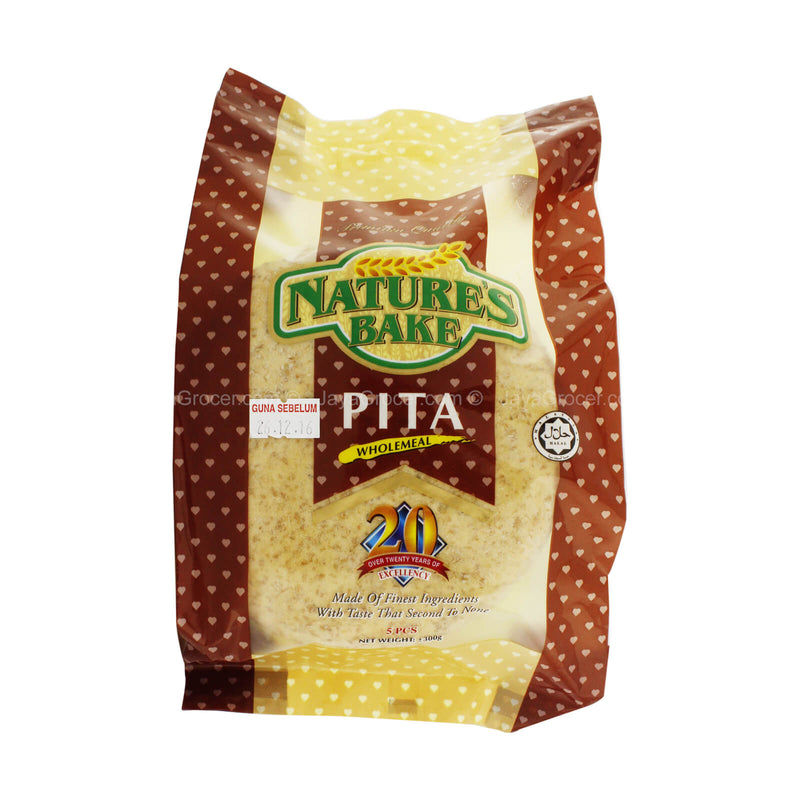 Nature's Bake Pita Bread Wholemeal 300g
